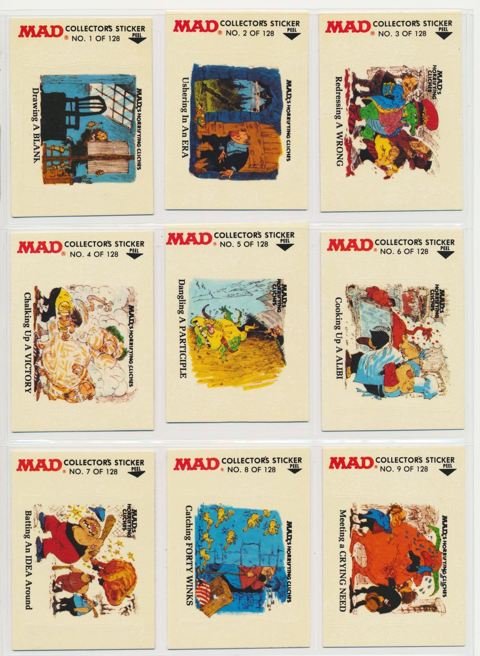 1983 Fleer Mad Stickers Set 128/64 w/ Wax Pack #*sku13688 - Scottsdale ...