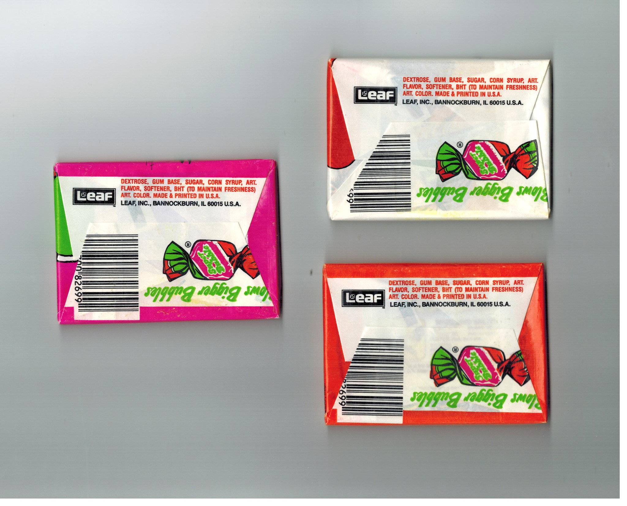 1988 Leaf Baseball Greatest Gross Outs Stickers 3 Wax Packs