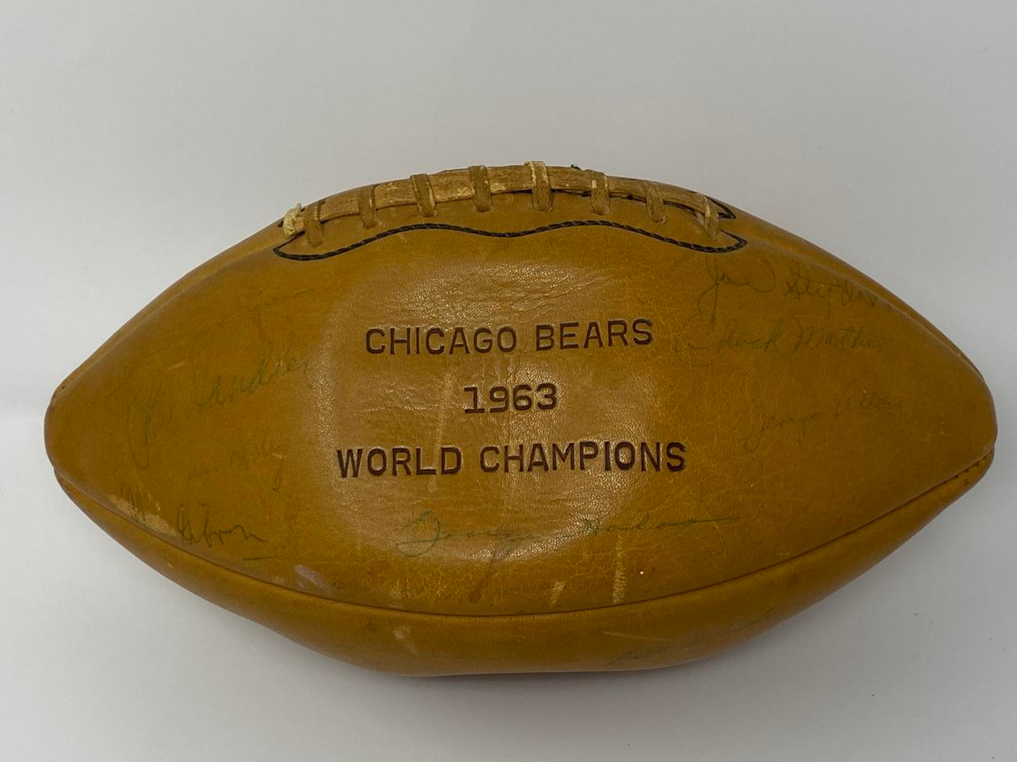 1963 Chicago Bears World Champions Signed Football PSA/DNA COA 41  Signatures - Scottsdale Cards 2021