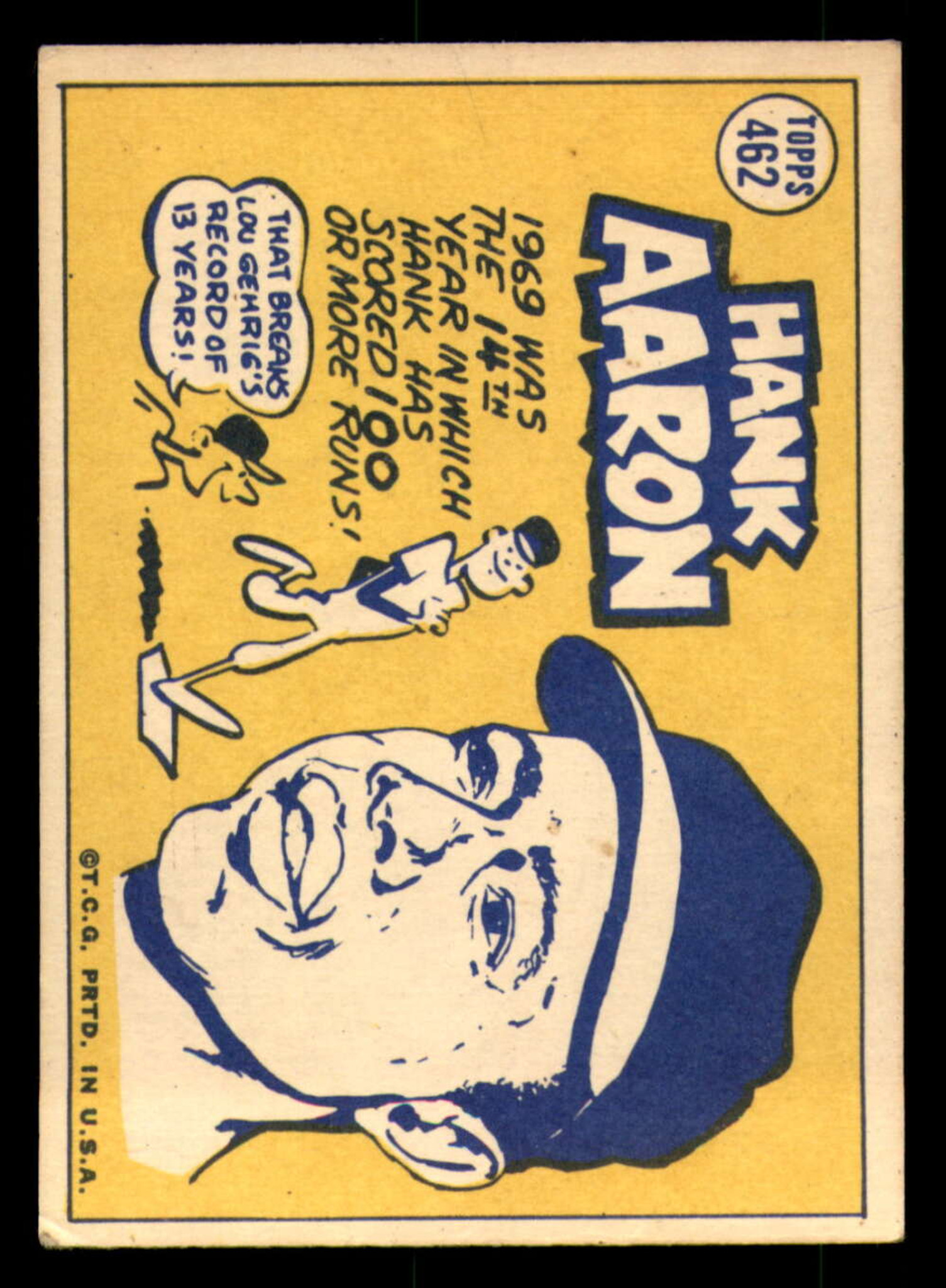 1970 Topps #462 Hank Aaron The Sporting News All-Star Baseball Card