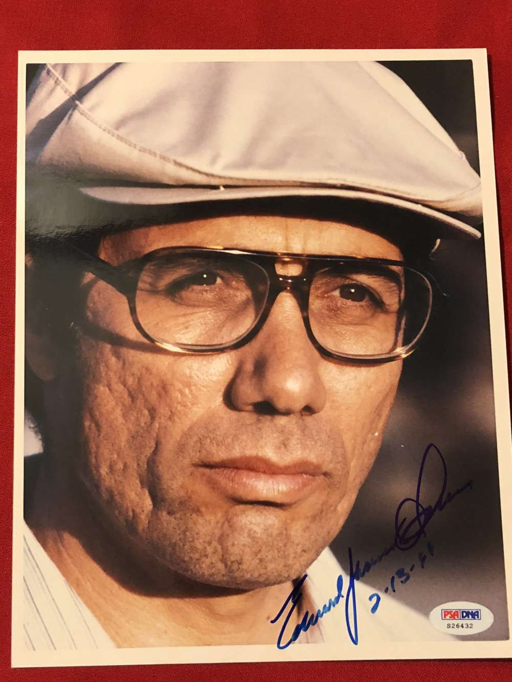 Edward James Olmos 8x10 Color Photo Signed Autograph PSA/DNA