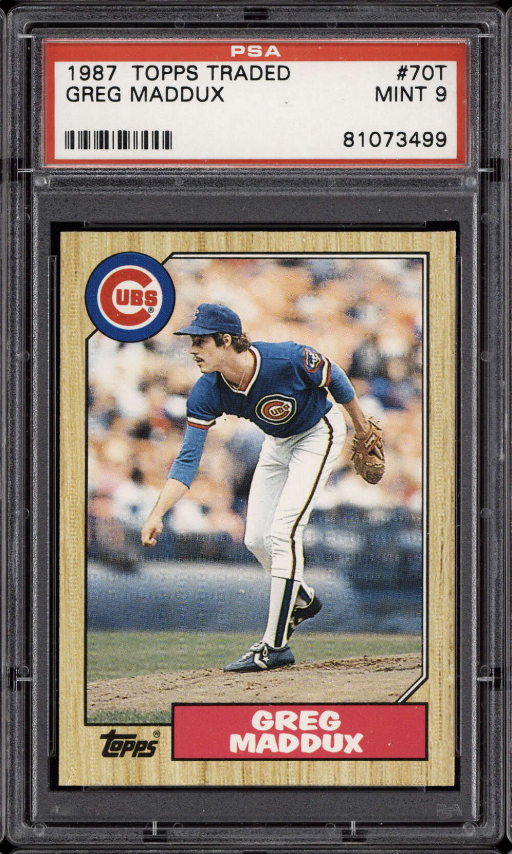 1987 Topps Traded #70 Greg Maddux PSA 9 Mint RC Rookie ID: 302306 -  Scottsdale Cards 2021
