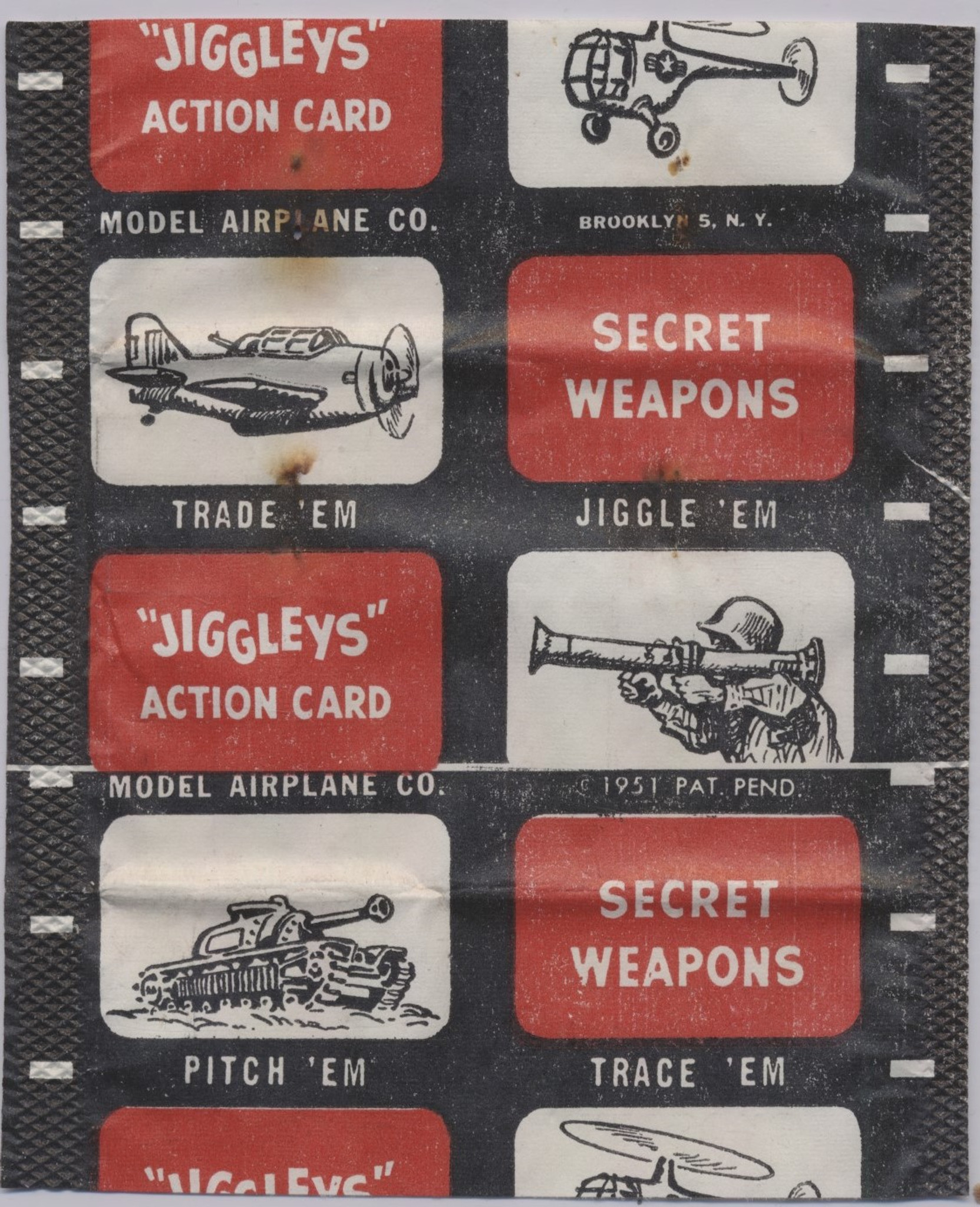 1950's R775-2 Jiggley's Chewing Gum Military, Westerns & Circus