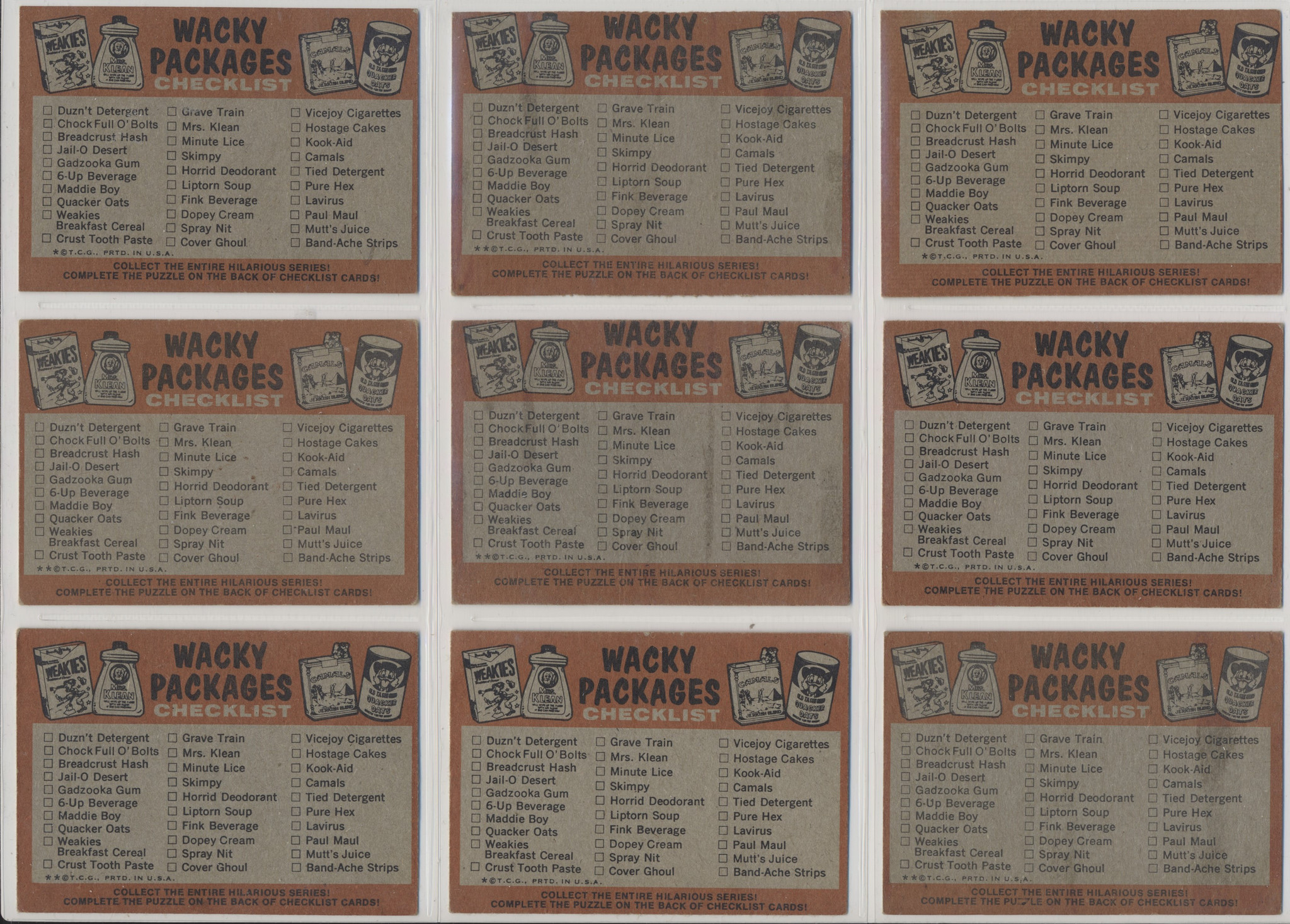 1973 Topps Wacky Packages Series 1 White Back 25/30 & Complete