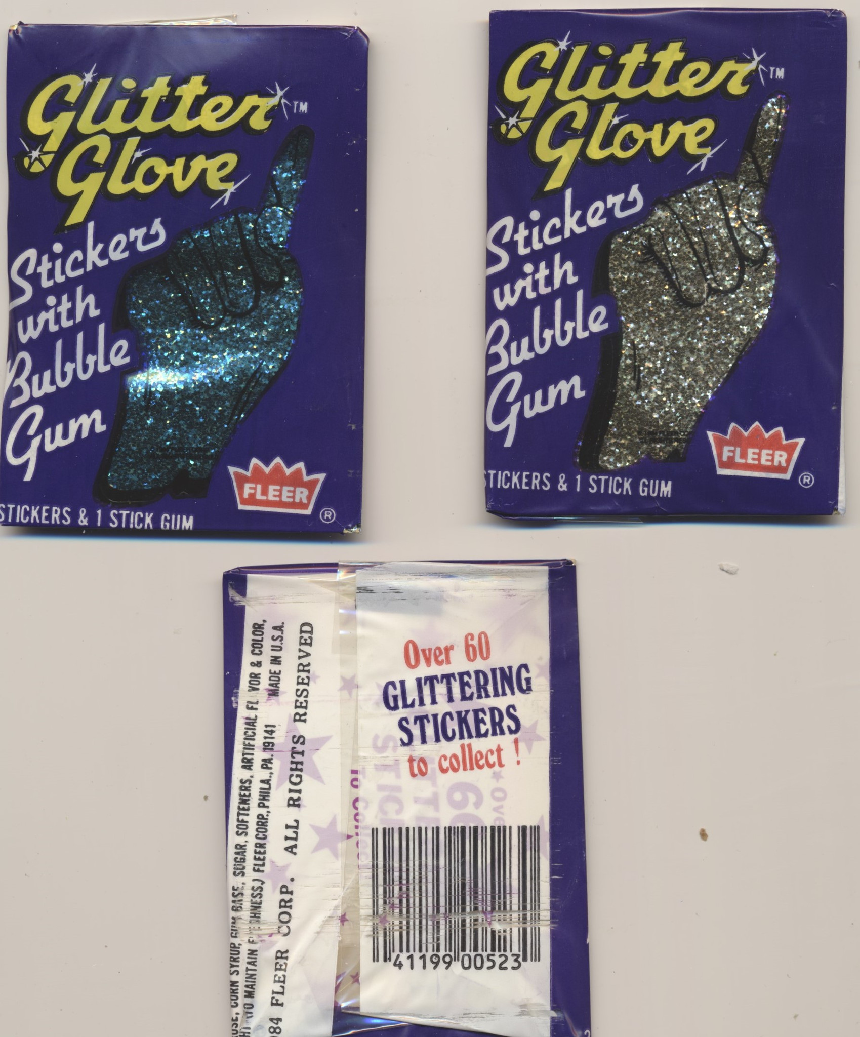 1984 Fleer Glitter Glove single Wax Pack 