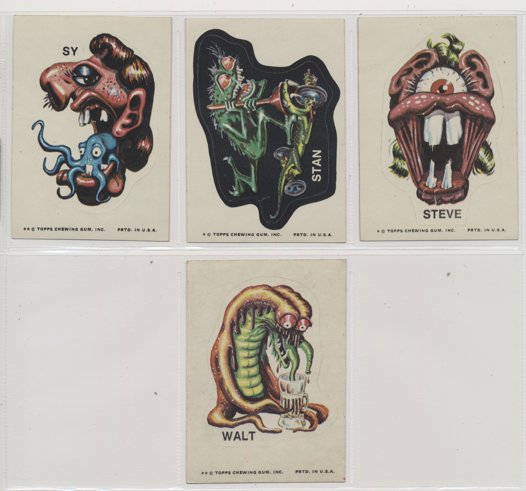1973/74 Topps Ugly Stickers 39/55 w/8 Puzzle Pieces #*sku34771