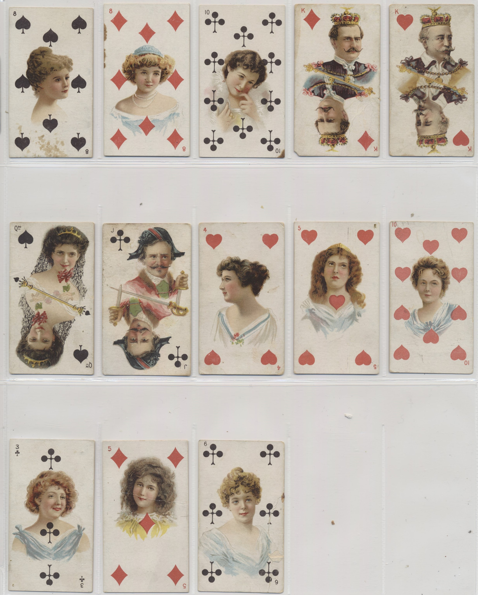 american tobacco cards c1910 T419 American Tobacco Co Beauties Playing Cards Lot 13 #*sku35581