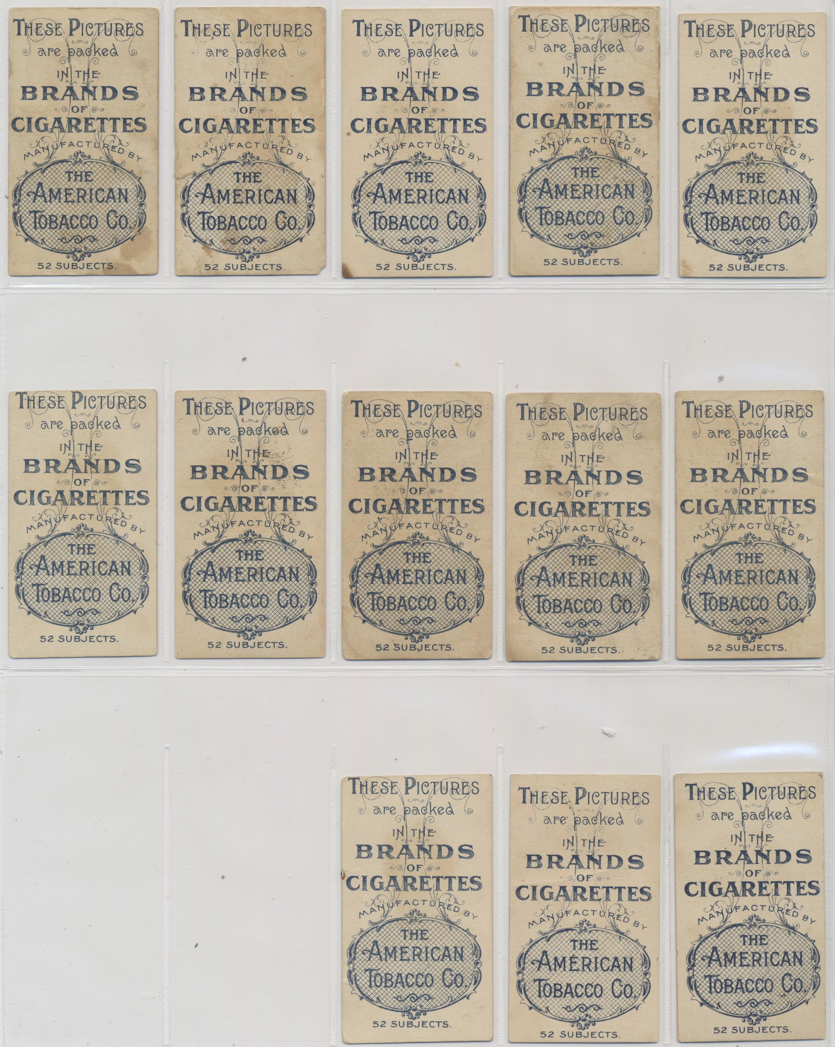 c1910 T419 American Tobacco Co Beauties Playing Cards Lot 13 #*sku35581