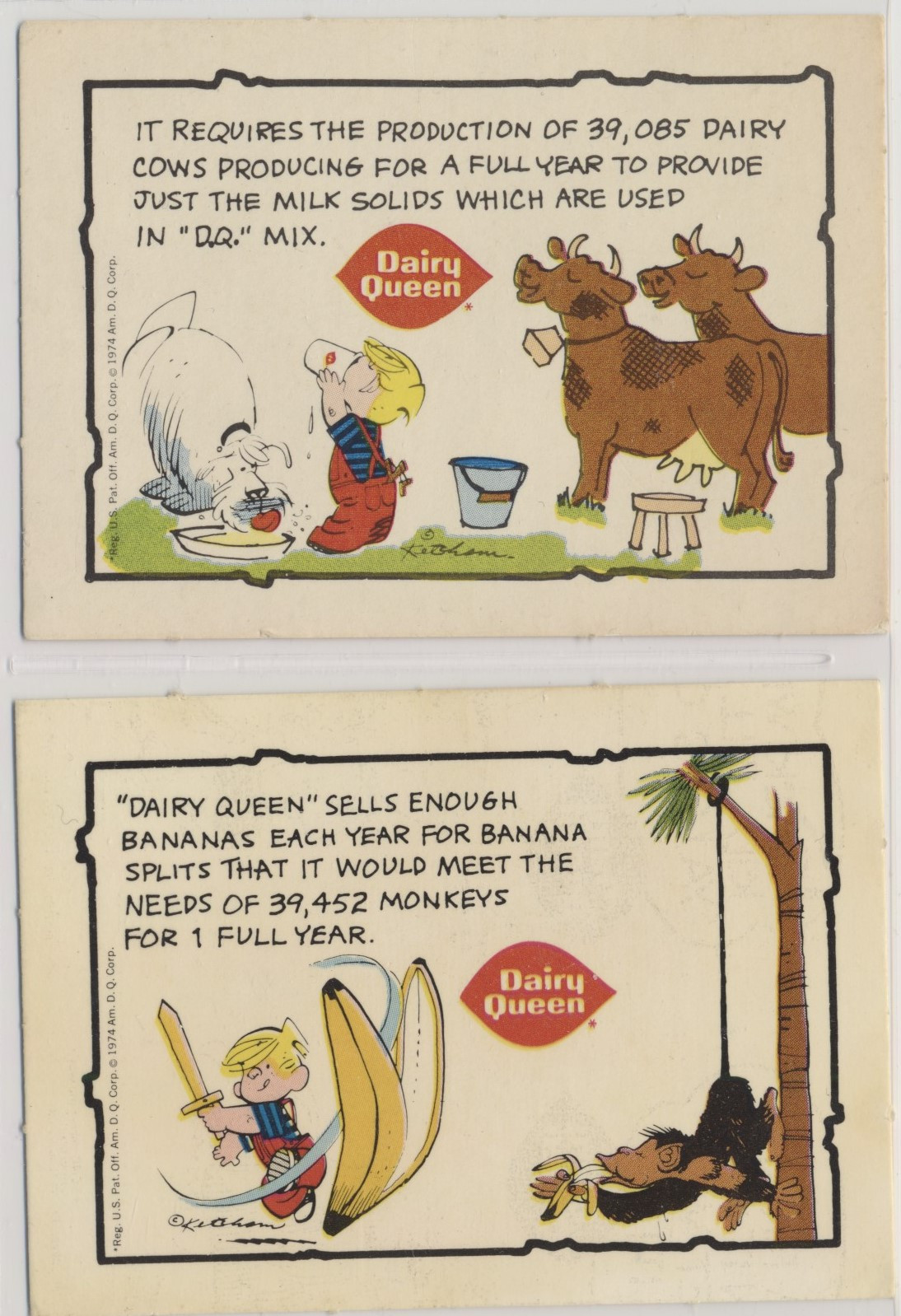 1974/1980 Dairy Queen Dennis The Menace Advertising Lot 6 #*sku35664