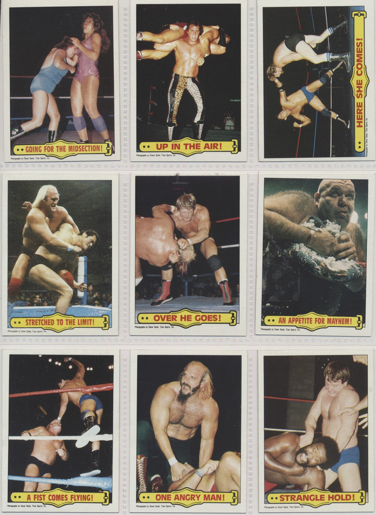 1985 Topps WWF Wrestling 36/66 With 3 Stickers and 6 Dups #*sku35922