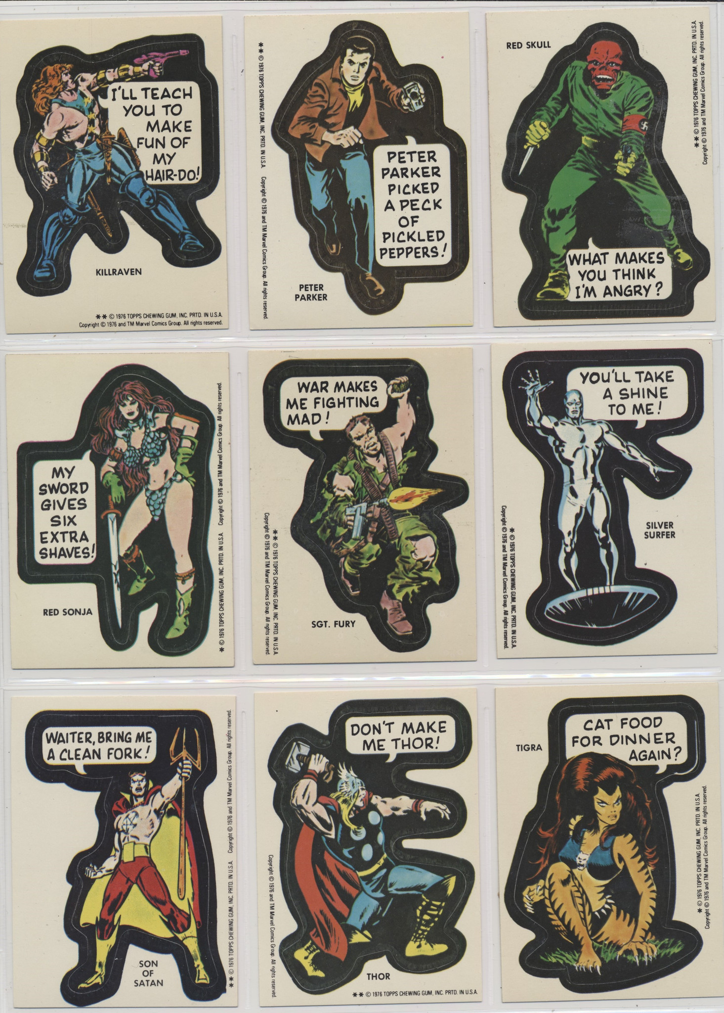 SuperM パンフレット トレカ MARVEL ベッキョン テヨン マーク 1975 Topps Marvel Super Heroes Stickers 34/40With 9 Card Puzzle