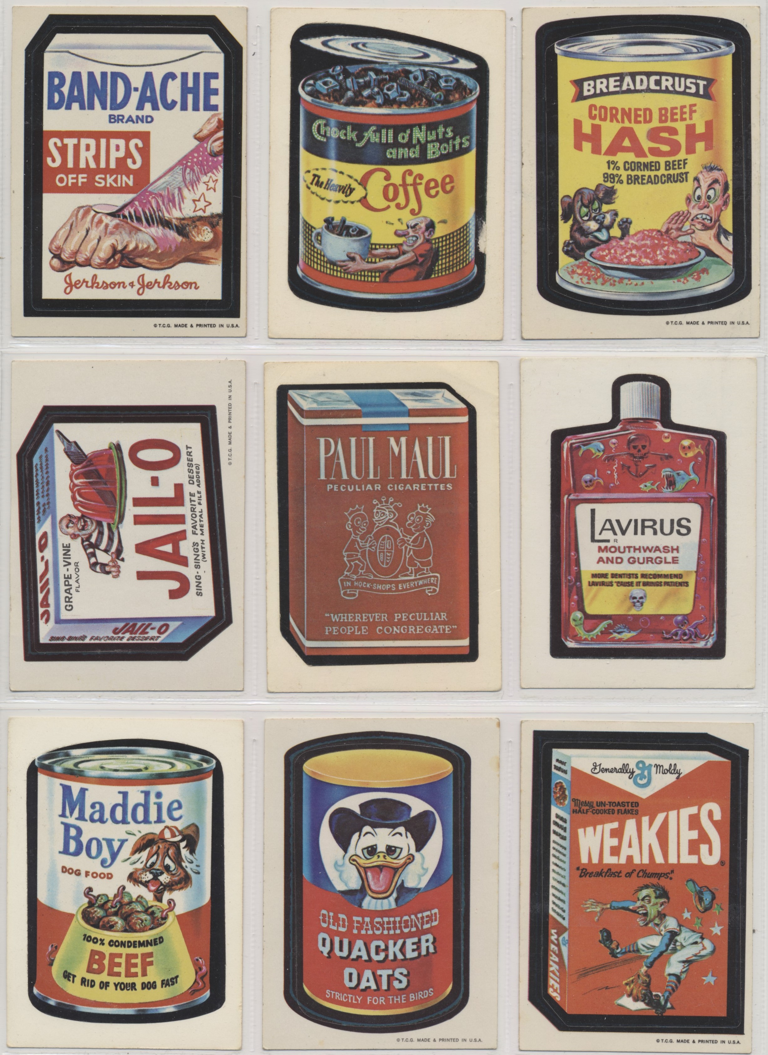 1973 Topps Wacky Packages Series 1 White Back 25/30 & Complete Puzzle #* 1973 Topps Wacky Packages Series 1 White Back 25/30 & Complete Puzzle #*