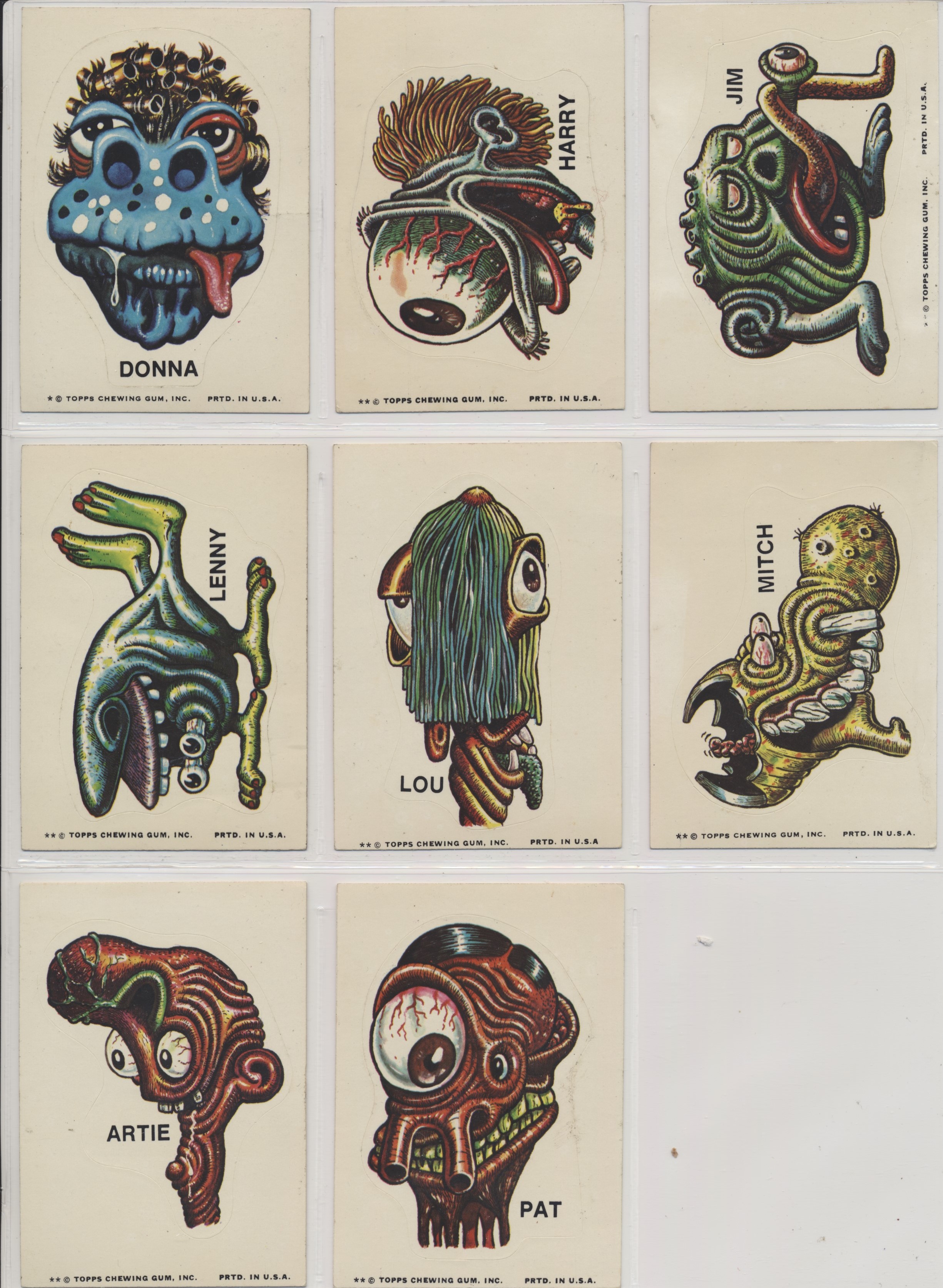 1973/74 Topps Ugly Stickers 39/55 w/8 Puzzle Pieces #*sku34771