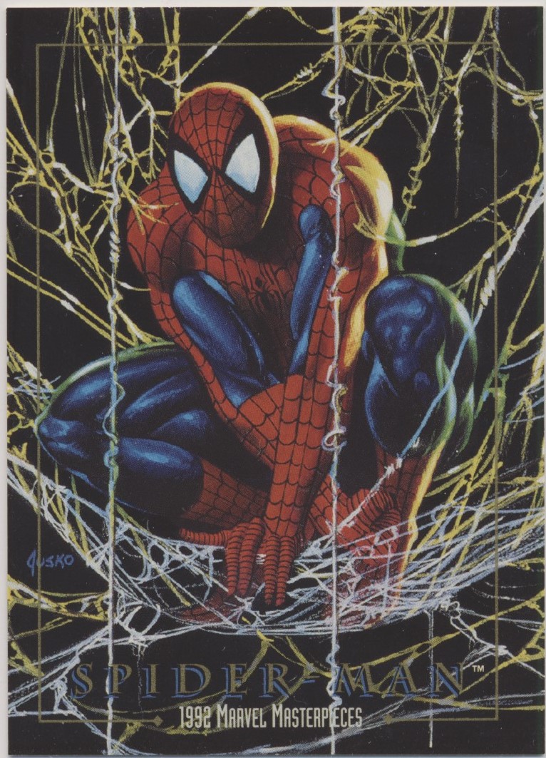 1992 Skybox Marvel Masterpieces Prototype #86 Spiderman