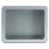 LARGE SILVER RECTANGULAR TIN WITH WINDOW LID