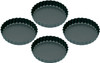 KITCHENCRAFT - NON- STICK MINI FLUTED FLAN TIN - 4 x 10cm