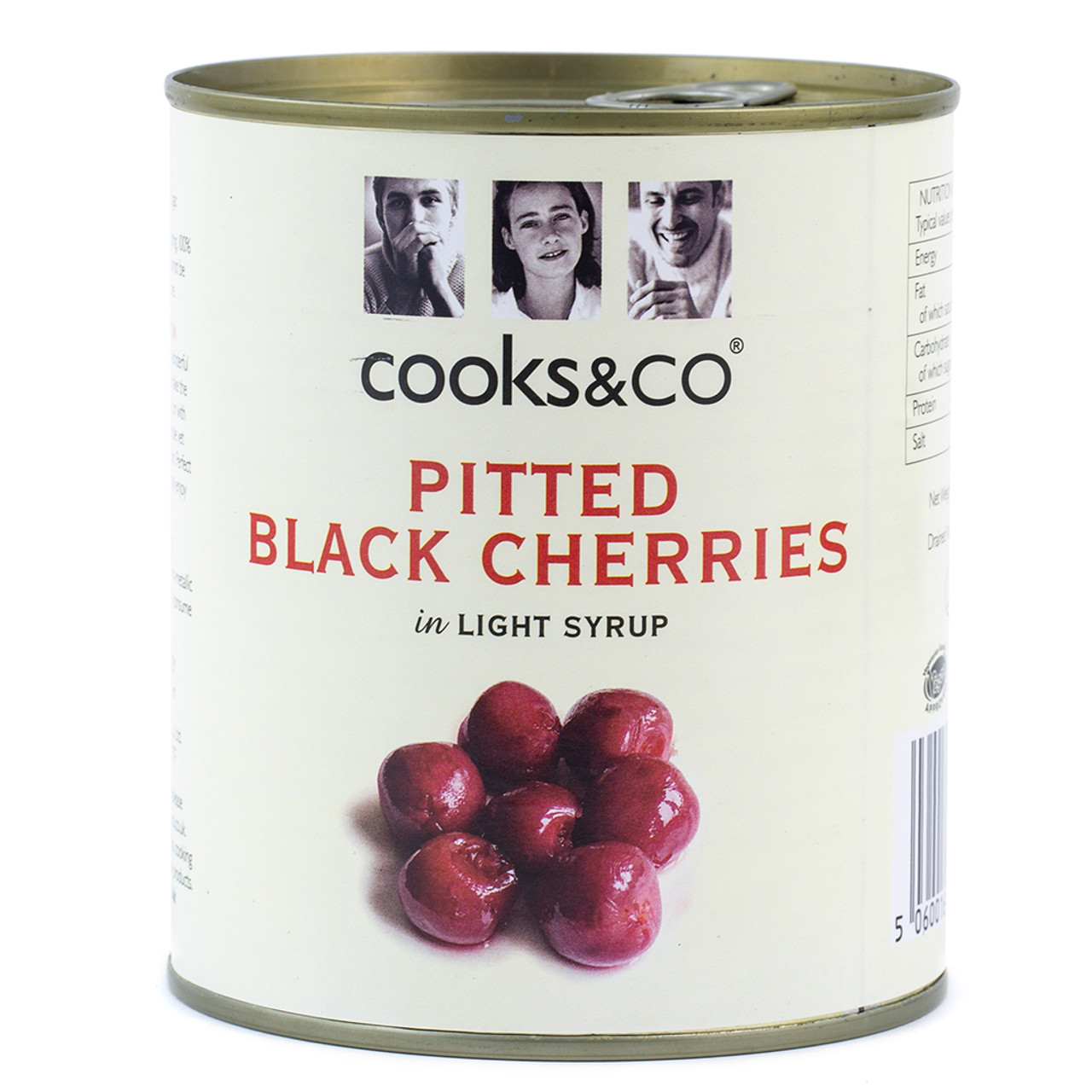 COOKS&CO PITTED BLACK CHERRIES IN SYRUP 850G 