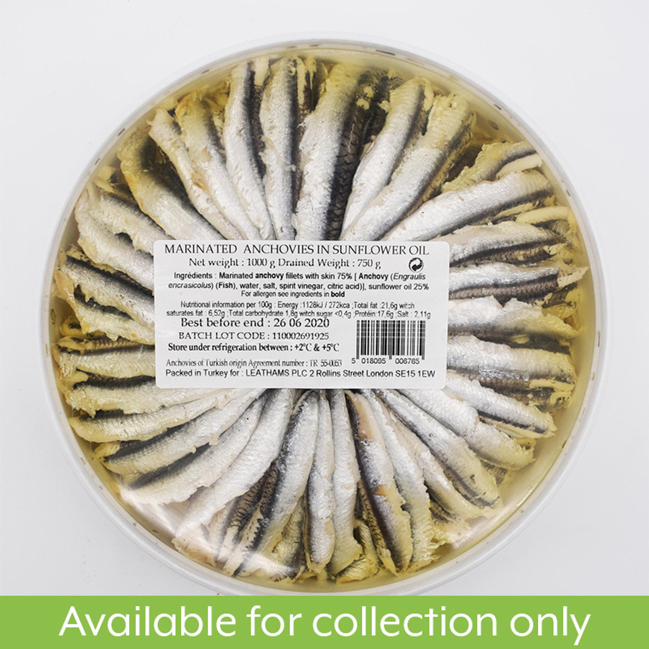 MARINATED ANCHOVIES IN OIL - 1KG