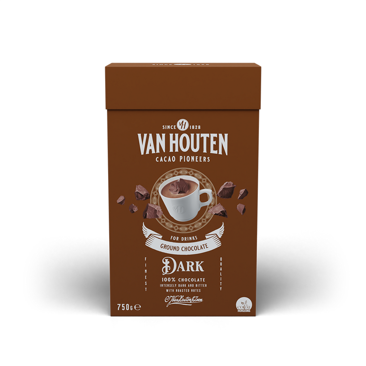VAN HOUTEN - GROUND HOT CHOCOLATE (DARK) - 750g