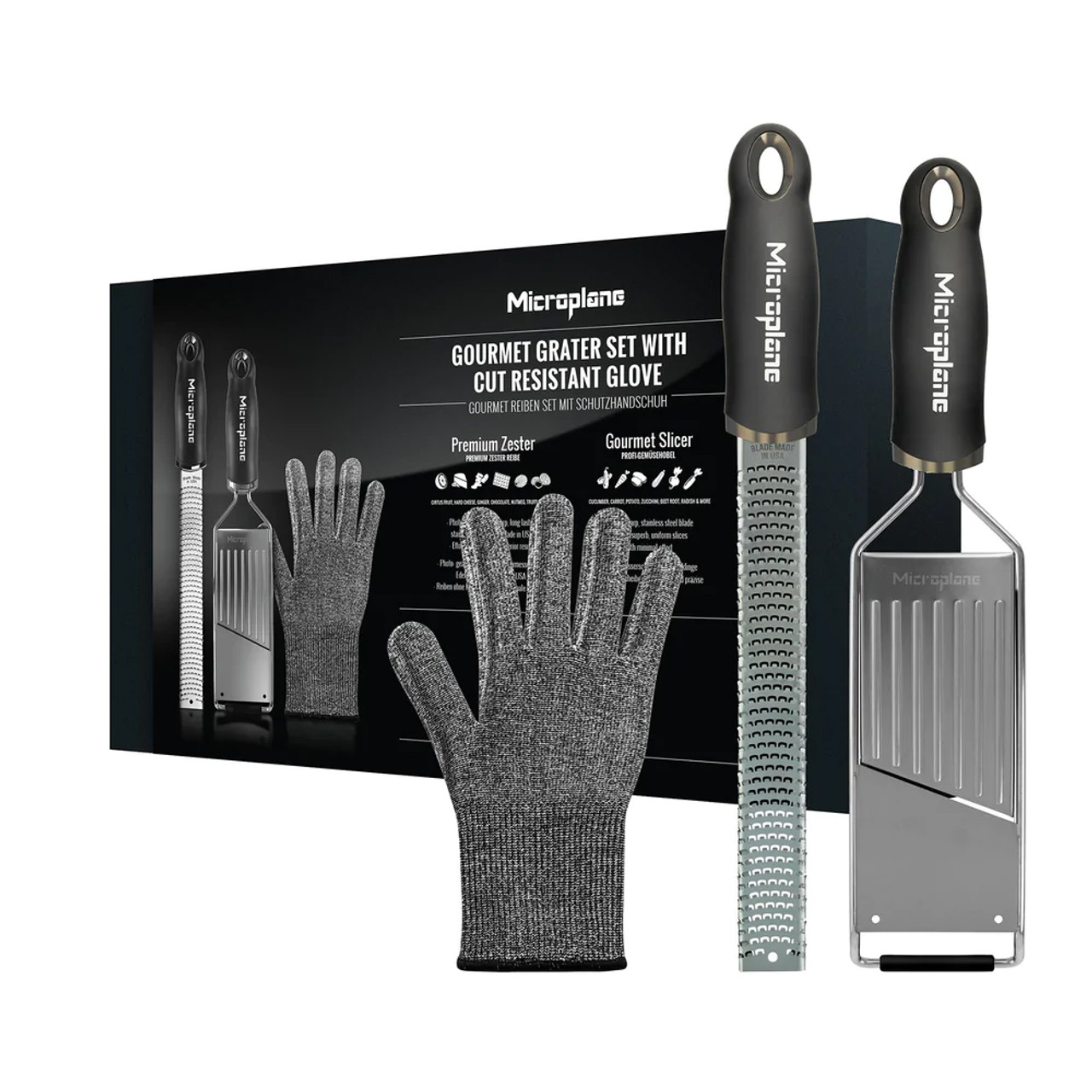 MICROPLANE - GOURMET GRATER SET WITH GLOVE