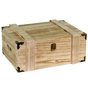 Shallow Wooden Chest Box with clasp and rustic metal details. Perfect for kitchen storage, crafts, gifts, or decorative home display. Shallow Wooden Chest Box with clasp and rustic metal details. Perfect for kitchen storage, crafts, gifts, or decorative home display.