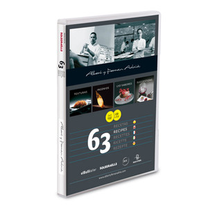 El Bulli 63 Recipes DVD with 122 minutes of video, PDF recipes and multilingual instructions lets you recreate Ferran Adrià’s legendary modernist cuisine at home. El Bulli 63 Recipes DVD with 122 minutes of video, PDF recipes and multilingual instructions lets you recreate Ferran Adrià’s legendary modernist cuisine at home.