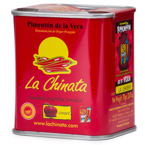 La Chinata Sweet Smoked Paprika Powder 70g Pimentón de la Vera DOP adds authentic Spanish smoky sweet flavour to paella chorizo stews BBQs and more. La Chinata Sweet Smoked Paprika Powder 70g Pimentón de la Vera DOP adds authentic Spanish smoky sweet flavour to paella chorizo stews BBQs and more.