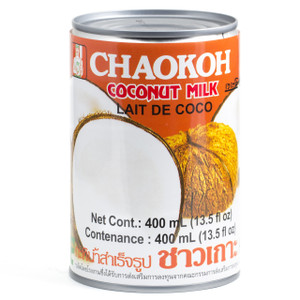 Chaokoh Coconut Milk 400ml with a creamy texture and sweet coconut flavour. Perfect for curries, soups, desserts, smoothies and everyday cooking. Chaokoh Coconut Milk 400ml with a creamy texture and sweet coconut flavour. Perfect for curries, soups, desserts, smoothies and everyday cooking.