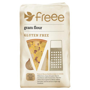 Doves Farm Gluten Free Gram Flour 1kg. Nutty chickpea flour ideal for pakoras, bhajis, flatbreads, falafel, curries and gluten free baking. Doves Farm Gluten Free Gram Flour 1kg. Nutty chickpea flour ideal for pakoras, bhajis, flatbreads, falafel, curries and gluten free baking.