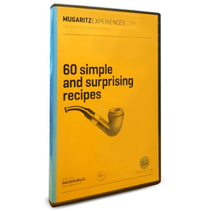 Front cover of the Mugaritz Experiences: 60 Simple and Surprising Recipes DVD, featuring a minimalist yellow design with a vintage-style pipe illustration. Front cover of the Mugaritz Experiences: 60 Simple and Surprising Recipes DVD, featuring a minimalist yellow design with a vintage-style pipe illustration.