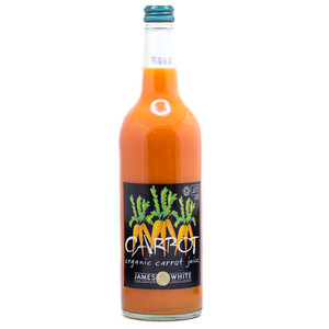 James White Organic Carrot Juice 750ml with a naturally sweet, smooth flavour. Enjoy chilled, in smoothies, soups, or savoury cooking. James White Organic Carrot Juice 750ml with a naturally sweet, smooth flavour. Enjoy chilled, in smoothies, soups, or savoury cooking.