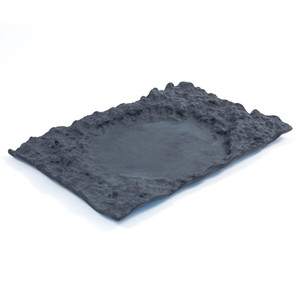Pordamsa Crater Glass Tray in matt black glass with crater design. Perfect for serving canapés, desserts, cheeses or appetisers in style. Pordamsa Crater Glass Tray in matt black glass with crater design. Perfect for serving canapés, desserts, cheeses or appetisers in style.