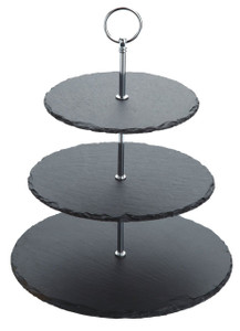 Artesa Appetiser Slate 3 Tier Serving Stand. Elegant three-tier slate stand for appetisers, desserts, canapés, or cheeses. Perfect for entertaining and events. Artesa Appetiser Slate 3 Tier Serving Stand. Elegant three-tier slate stand for appetisers, desserts, canapés, or cheeses. Perfect for entertaining and events.