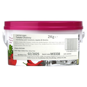 Stokes Tomato Chutney 2kg made with tomatoes, apples and raisins. A rich, chunky condiment perfect for sandwiches, cheese, curries and roasts. Stokes Tomato Chutney 2kg made with tomatoes, apples and raisins. A rich, chunky condiment perfect for sandwiches, cheese, curries and roasts.