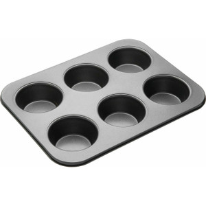 MasterClass Non-Stick American Muffin Pan with heavy-duty carbon steel and deep cups. Perfect for baking sweet and savoury American-style muffins. MasterClass Non-Stick American Muffin Pan with heavy-duty carbon steel and deep cups. Perfect for baking sweet and savoury American-style muffins.