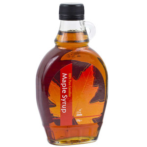 Centaur 100% Pure Canadian Maple Syrup 330ml in glass bottle with maple leaf label