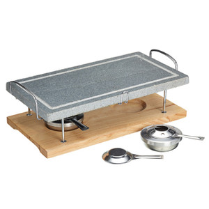 Shop the Artesa Natural Marble Hot Stone Grill. Cook meat, seafood and vegetables at the table with this interactive dining set, complete with gel burners. Shop the Artesa Natural Marble Hot Stone Grill. Cook meat, seafood and vegetables at the table with this interactive dining set, complete with gel burners.