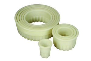 Shop the Mercer Culinary 9 Piece Round Fluted Nylon Cutter Set. Durable nylon cutters with decorative fluted edges, ideal for pastry, cookies and tarts. Shop the Mercer Culinary 9 Piece Round Fluted Nylon Cutter Set. Durable nylon cutters with decorative fluted edges, ideal for pastry, cookies and tarts.