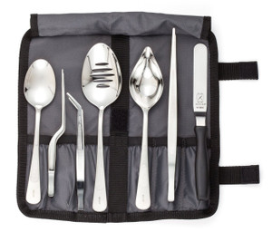 Shop the Mercer Culinary 8 Piece Plating Set. Stainless steel plating tools with spoons, tongs and spatula, complete with storage roll for professional presentation. Shop the Mercer Culinary 8 Piece Plating Set. Stainless steel plating tools with spoons, tongs and spatula, complete with storage roll for professional presentation.
