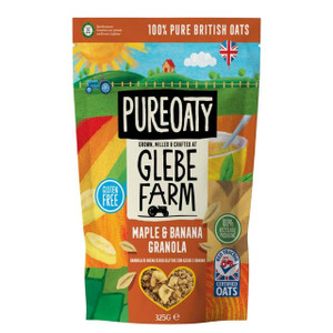 Shop Glebe Farm Pureoaty Maple & Banana Oat Granola 325g. Crunchy, golden oats with natural sweetness, perfect for breakfast or snacking. Shop Glebe Farm Pureoaty Maple & Banana Oat Granola 325g. Crunchy, golden oats with natural sweetness, perfect for breakfast or snacking.