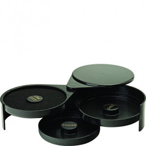 Shop 3 Tier Glass Rimmer. Professional bar tool with compartments for salt, sugar, and citrus juice. Perfect for fast, organised cocktail preparation.