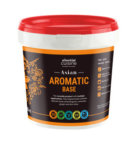 Buy Essential Cuisine Asian Aromatic Base 1kg. Fragrant stock base with ginger, coriander, and star anise. Makes 25L of broth, perfect for soups and stir-fries. Buy Essential Cuisine Asian Aromatic Base 1kg. Fragrant stock base with ginger, coriander, and star anise. Makes 25L of broth, perfect for soups and stir-fries.