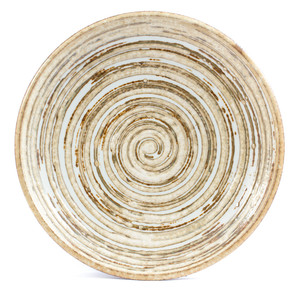 Hakeme Concentric Cream Plate 28.5cm. Durable Japanese stoneware plate with spiral design, ideal for main meals, desserts and stylish table settings. Hakeme Concentric Cream Plate 28.5cm. Durable Japanese stoneware plate with spiral design, ideal for main meals, desserts and stylish table settings.