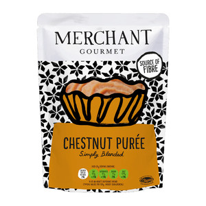 Merchant Gourmet Chestnut Purée 200g with smooth, nutty flavour. A festive essential for Christmas stuffing, sauces, soups and desserts. Merchant Gourmet Chestnut Purée 200g with smooth, nutty flavour. A festive essential for Christmas stuffing, sauces, soups and desserts.