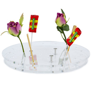 Circle Lollipop Stand 28 Holes. Durable acrylic stand for lollipops, cake pops, and skewers. Perfect for bakeries, events, and catering displays. Circle Lollipop Stand 28 Holes. Durable acrylic stand for lollipops, cake pops, and skewers. Perfect for bakeries, events, and catering displays.