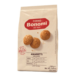 Buy Forno Bonomi Amaretti Biscuits 500g. Authentic Italian almond biscuits, perfect with coffee, for snacking, or as a versatile baking ingredient. Buy Forno Bonomi Amaretti Biscuits 500g. Authentic Italian almond biscuits, perfect with coffee, for snacking, or as a versatile baking ingredient.