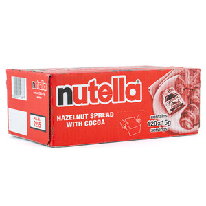 Shop 120 x Nutella Portions 15g. Convenient single-serve pots, perfect for hotels, cafés, catering, lunchboxes, and enjoying Nutella on toast, pancakes, or pastries. Shop 120 x Nutella Portions 15g. Convenient single-serve pots, perfect for hotels, cafés, catering, lunchboxes, and enjoying Nutella on toast, pancakes, or pastries.