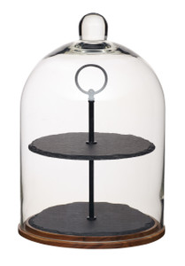 Buy the Artesa Appetiser Two Tier Serving Dome. Elegant glass dome with slate and acacia wood stand, perfect for appetisers, cheeses, and desserts. Buy the Artesa Appetiser Two Tier Serving Dome. Elegant glass dome with slate and acacia wood stand, perfect for appetisers, cheeses, and desserts.