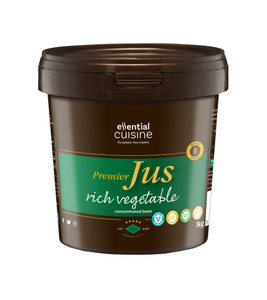 Buy Essential Cuisine Premier Rich Vegetable Jus 1kg. Premium concentrate made with roasted vegetables, herbs, and spices. Perfect for sauces, gravies, and reductions. Buy Essential Cuisine Premier Rich Vegetable Jus 1kg. Premium concentrate made with roasted vegetables, herbs, and spices. Perfect for sauces, gravies, and reductions.