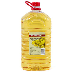 Buy Bowes Hill White Wine Vinegar 5L. Crisp and tangy vinegar ideal for dressings, marinades, sauces and pickling. Bulk size for great value. Buy Bowes Hill White Wine Vinegar 5L. Crisp and tangy vinegar ideal for dressings, marinades, sauces and pickling. Bulk size for great value.